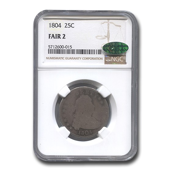 1804 Draped Bust Quarter Fair-2 NGC CAC 1804 Draped Bust Quarter Fair-2 NGC CAC